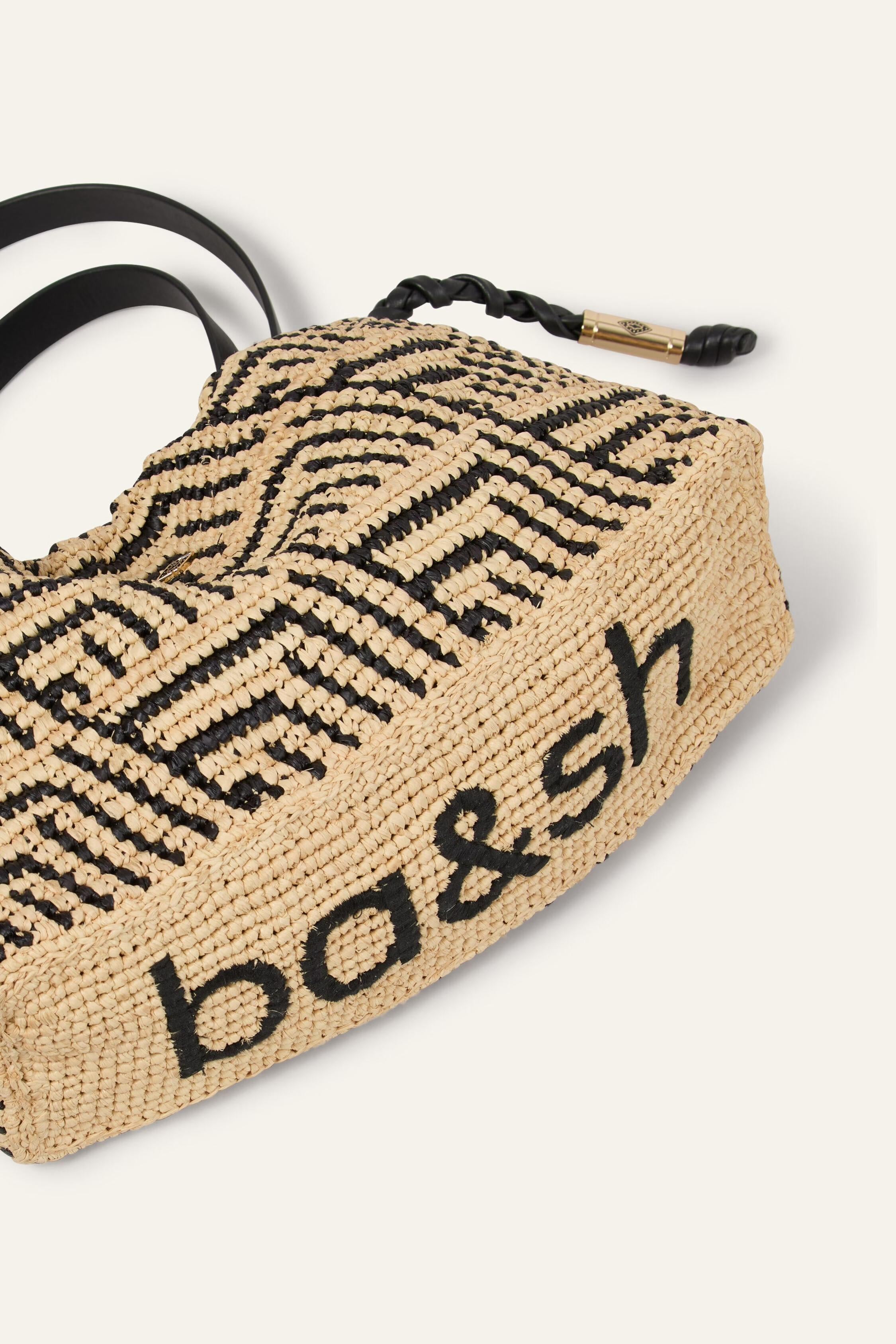 Raffia Bag June Black