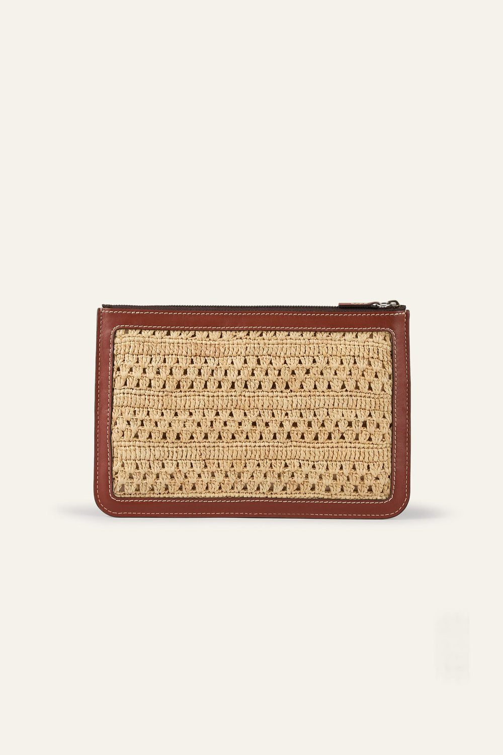 Woven Raffia Clutch Youyou Brown