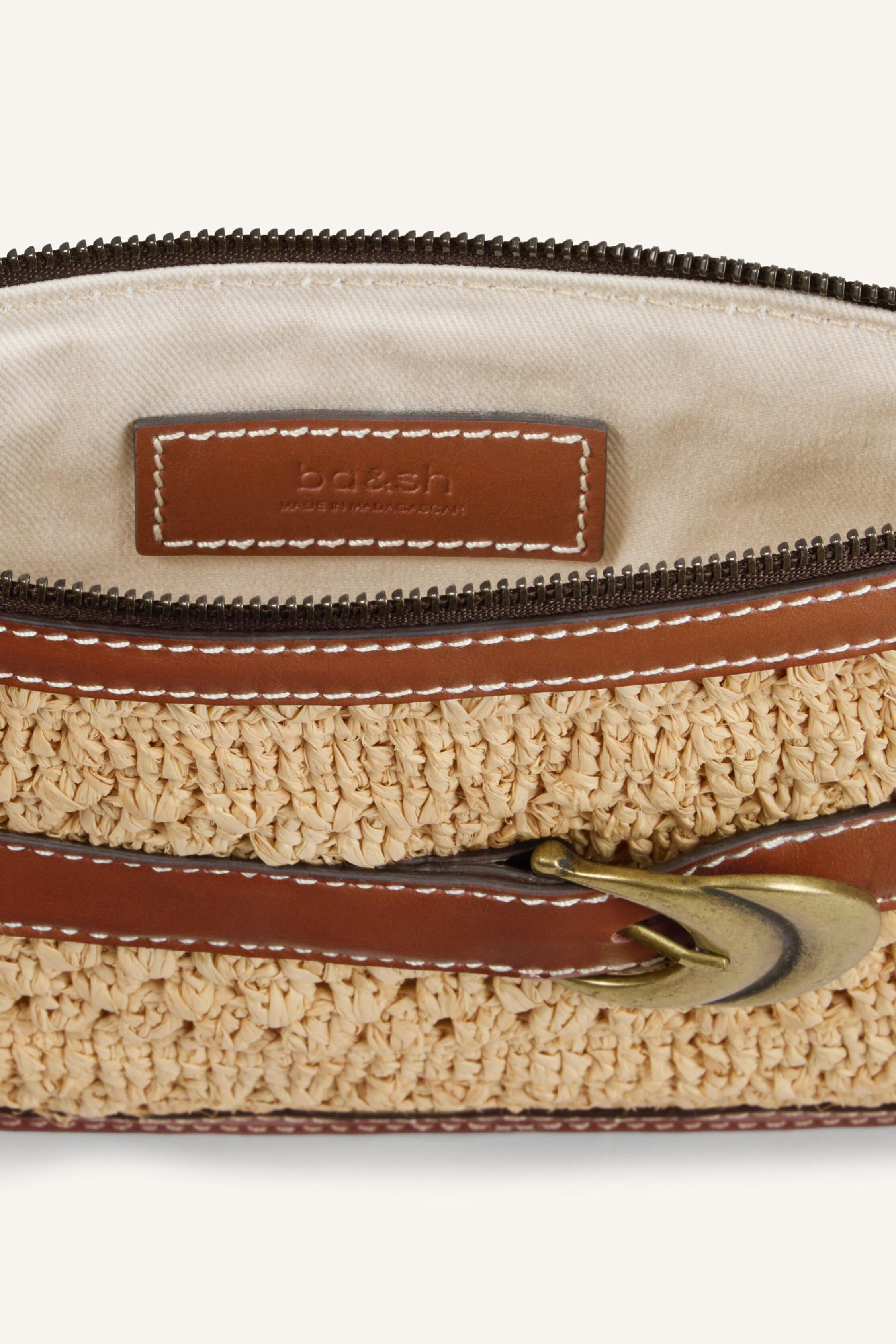 Woven Raffia Clutch Youyou Brown