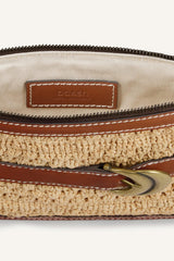 Woven Raffia Clutch Youyou Brown