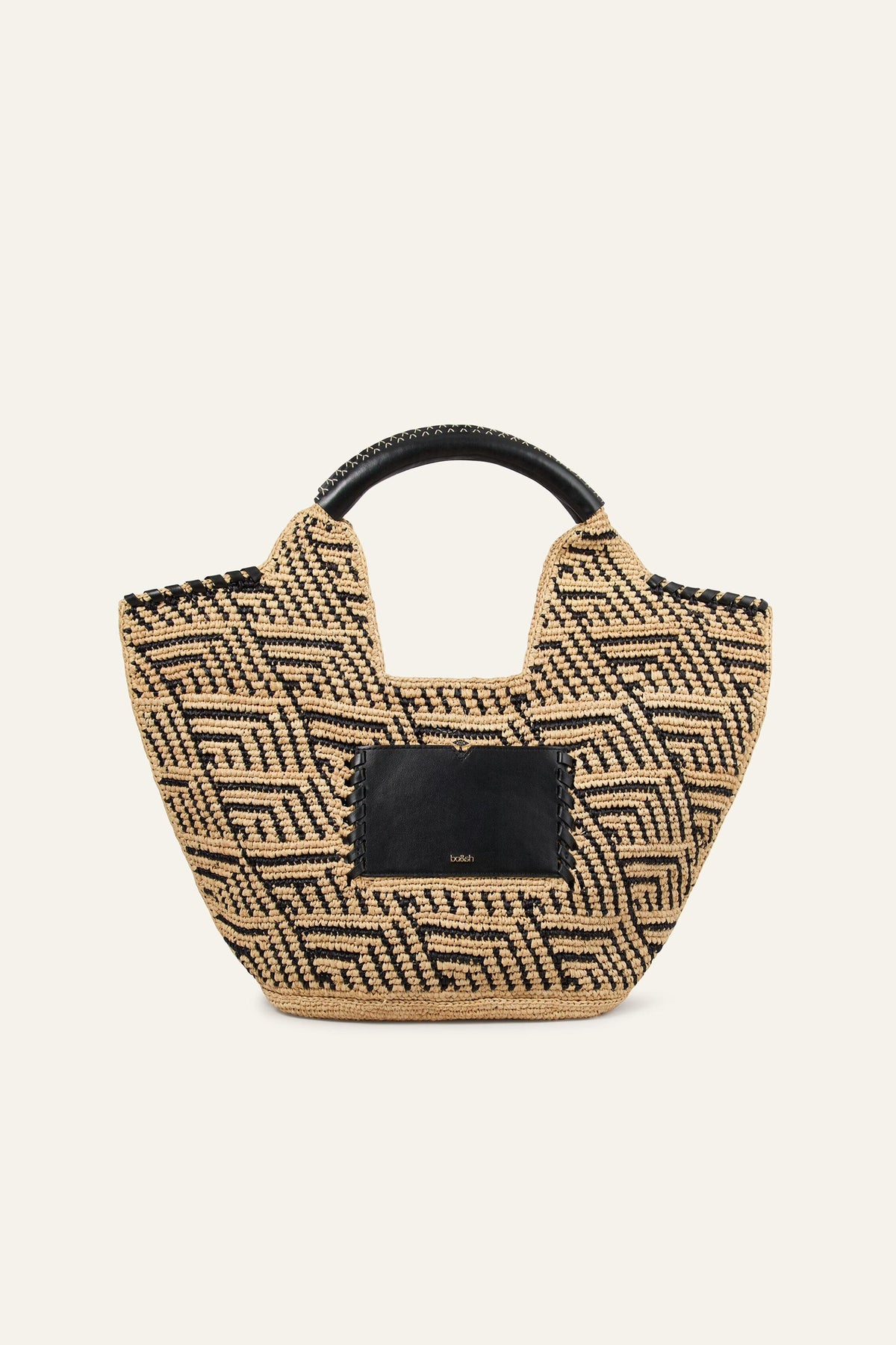 Large Raffia Basket Ophelia Black