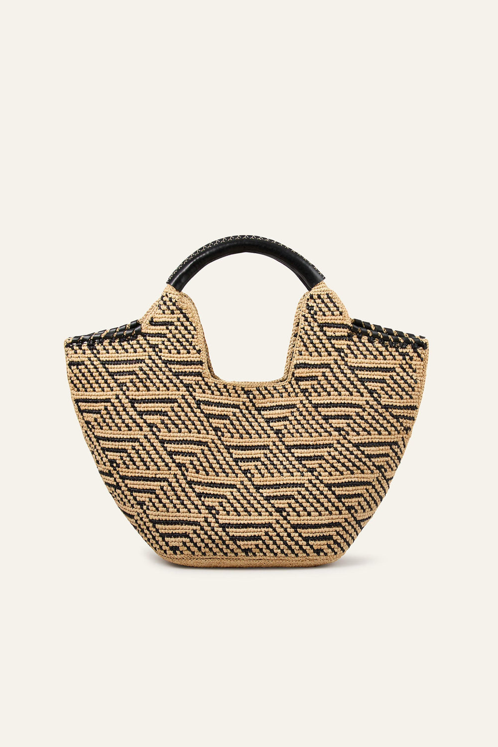 Large Raffia Basket Ophelia Black