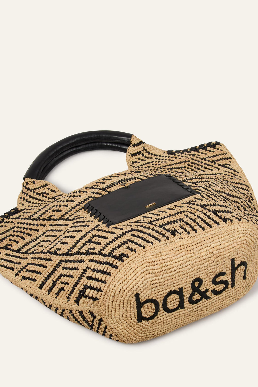 Large Raffia Basket Ophelia Black