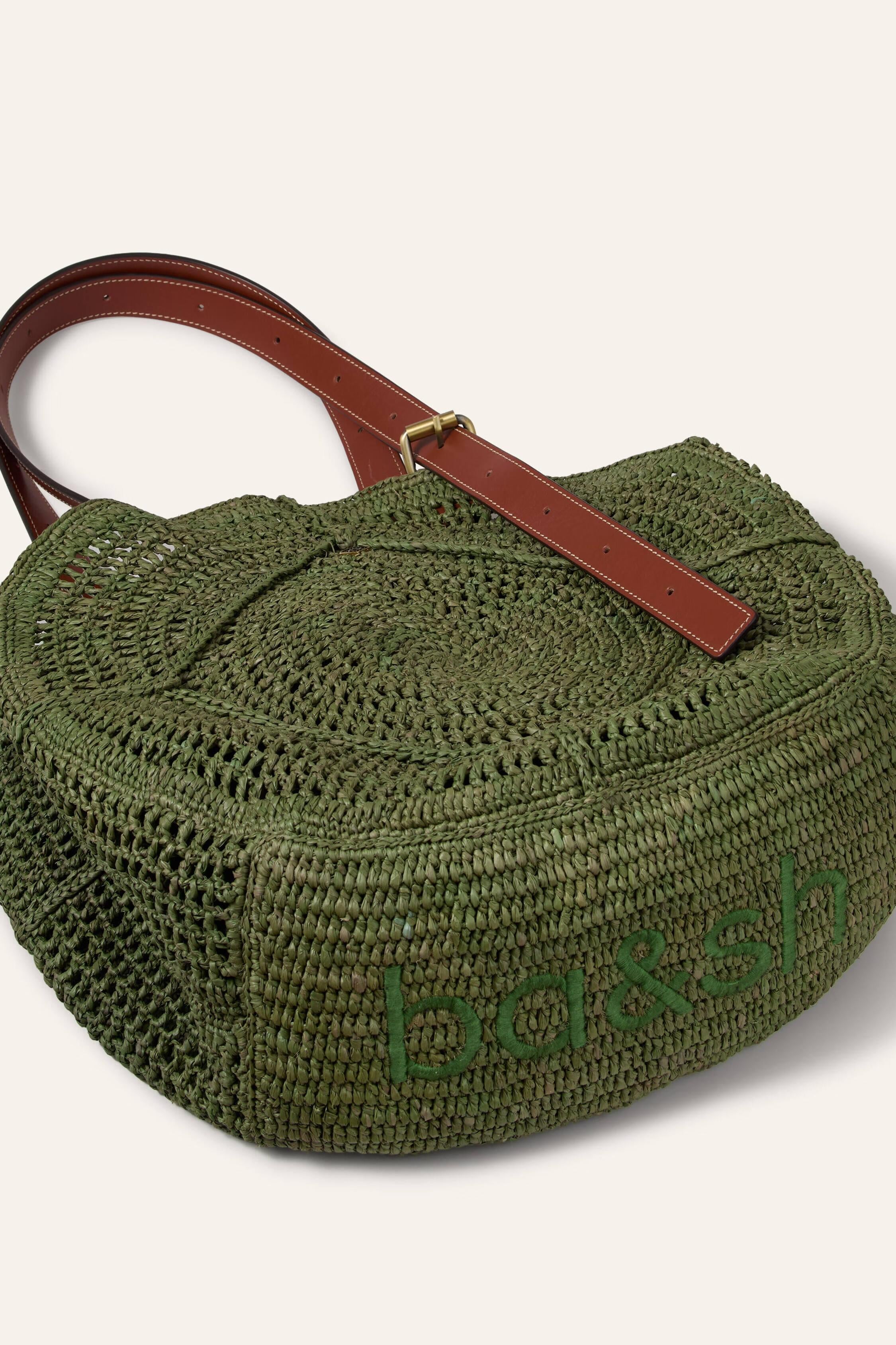 Raffia Straw Bag Palma Green