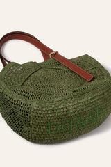 Raffia Straw Bag Palma Green