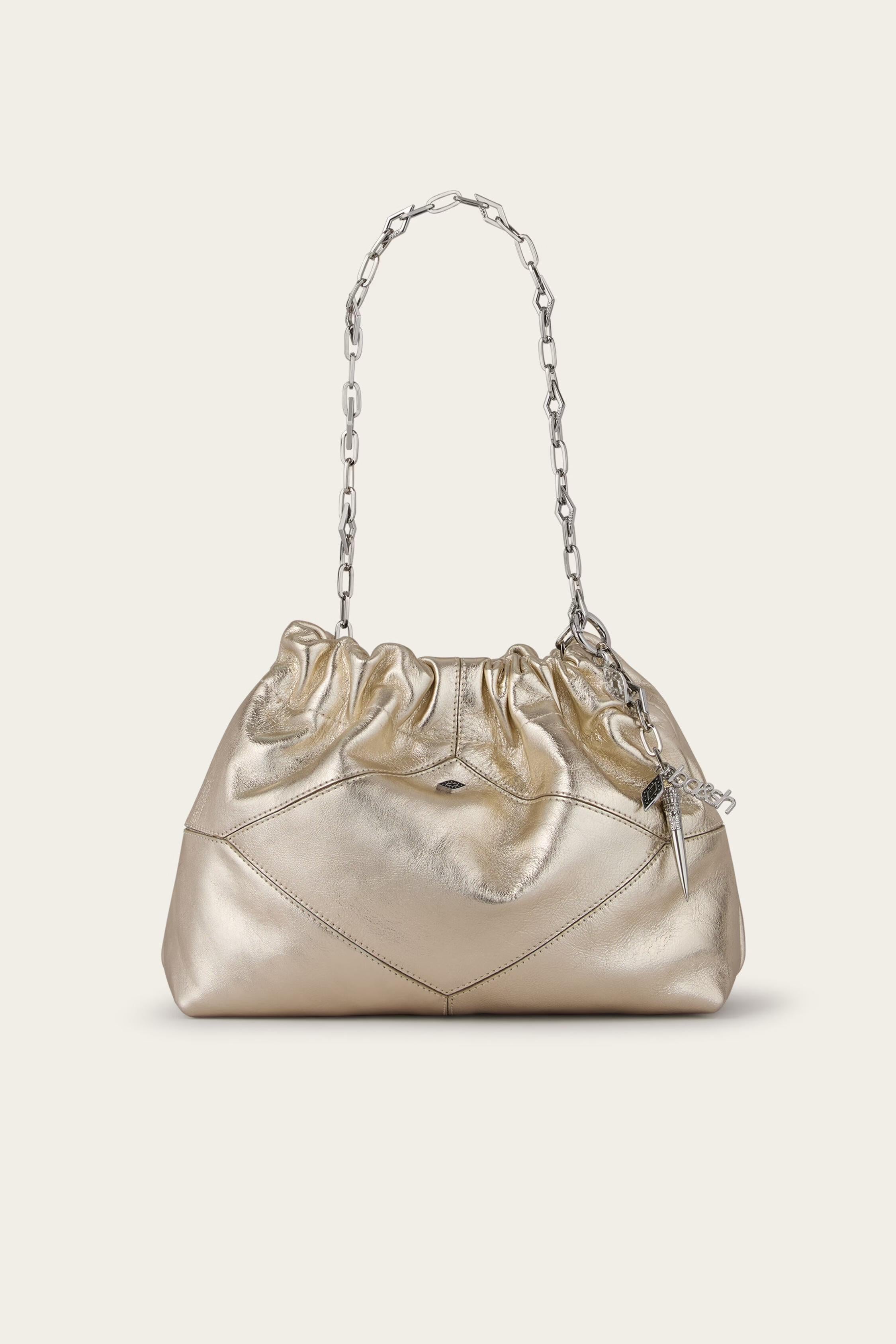 Mini Leather Tote Bag June Off-White