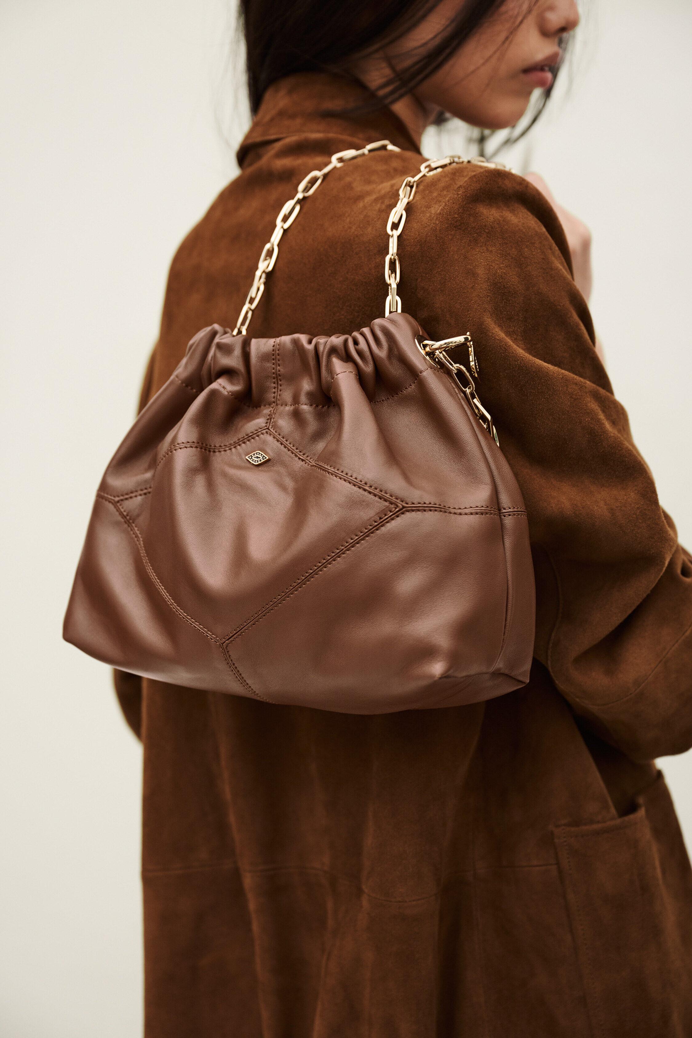 Mini Leather Bag June Brown