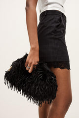 Feathered Clutch June Black