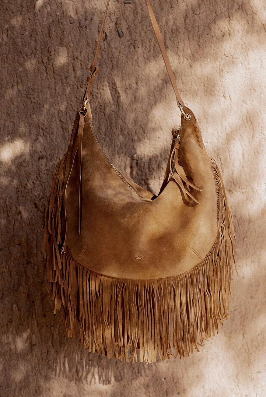 Fringed Bag Swing Brown