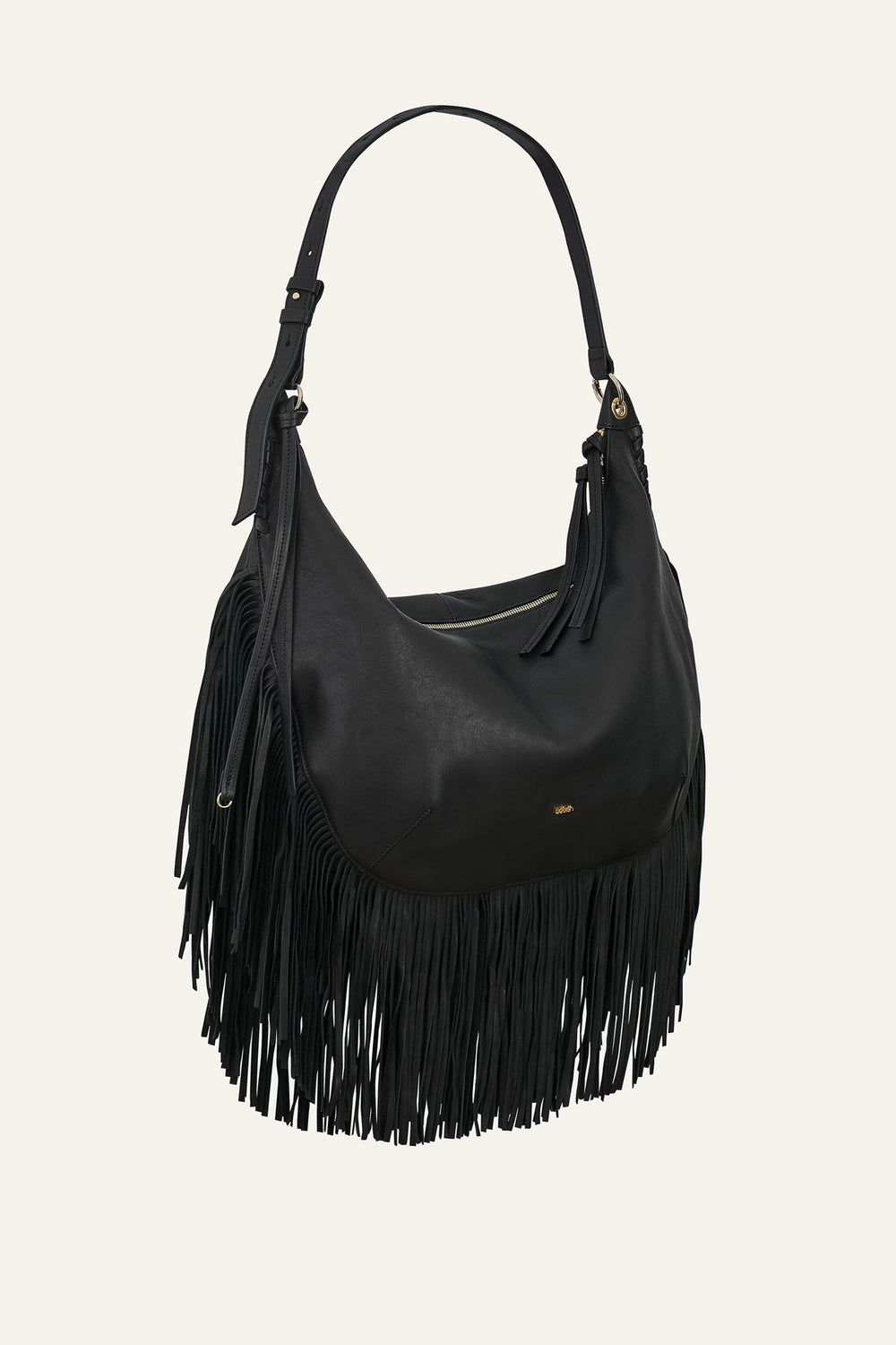 Fringed Bag Swing Black