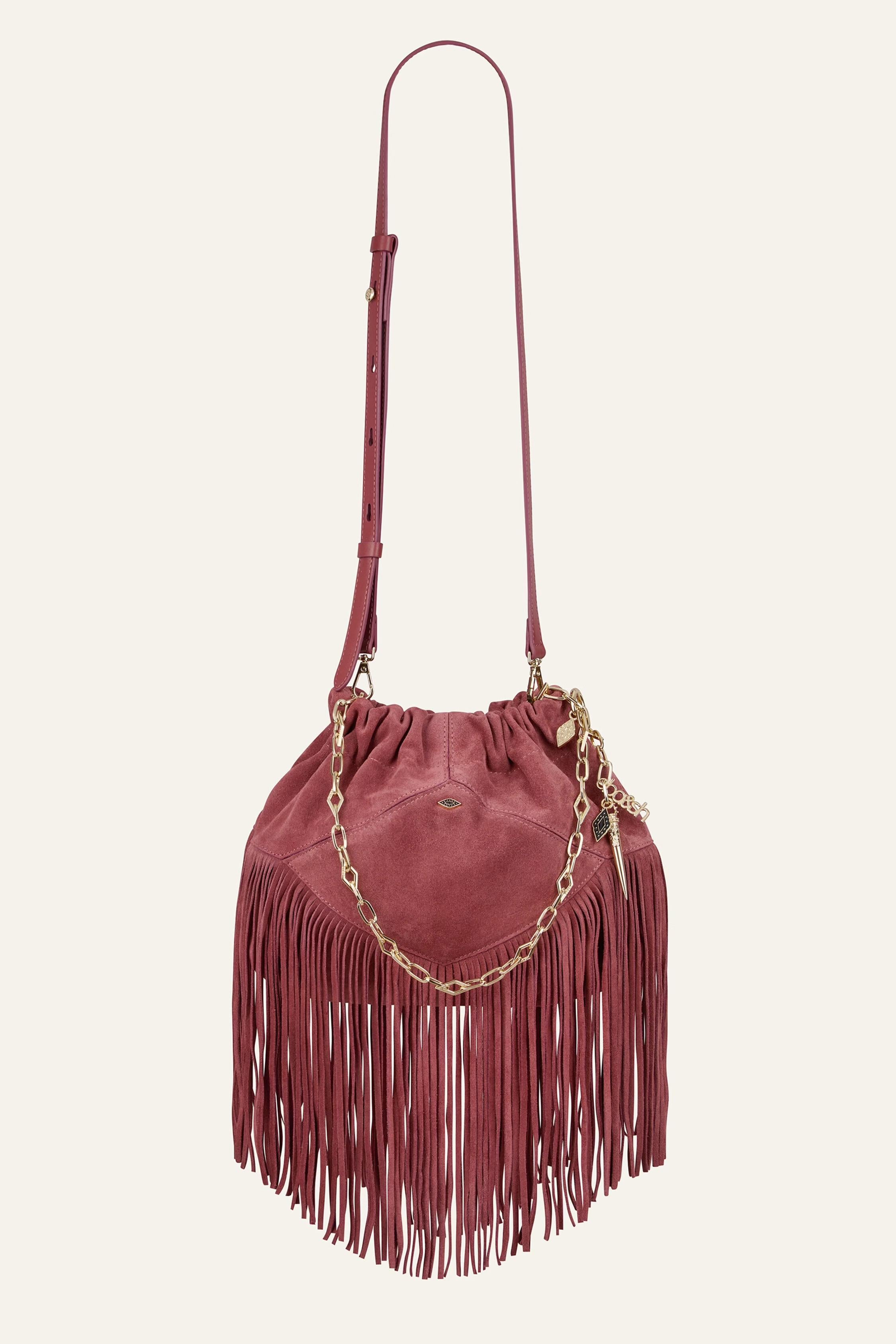 Mini Suede Bag June Pink