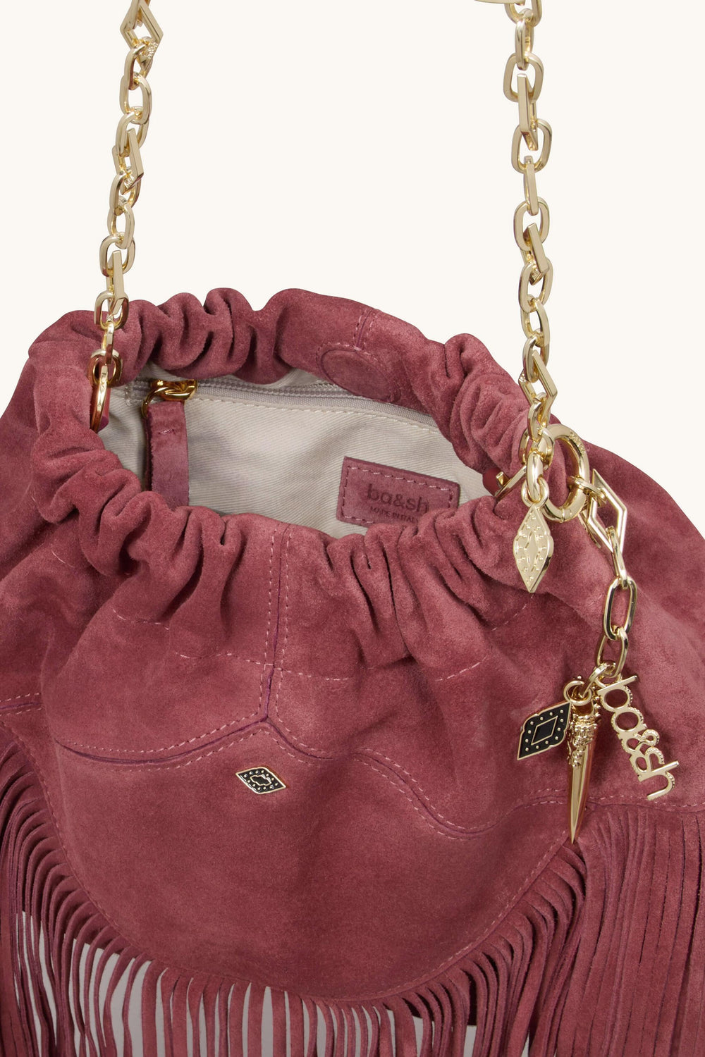 Mini Suede Bag June Pink