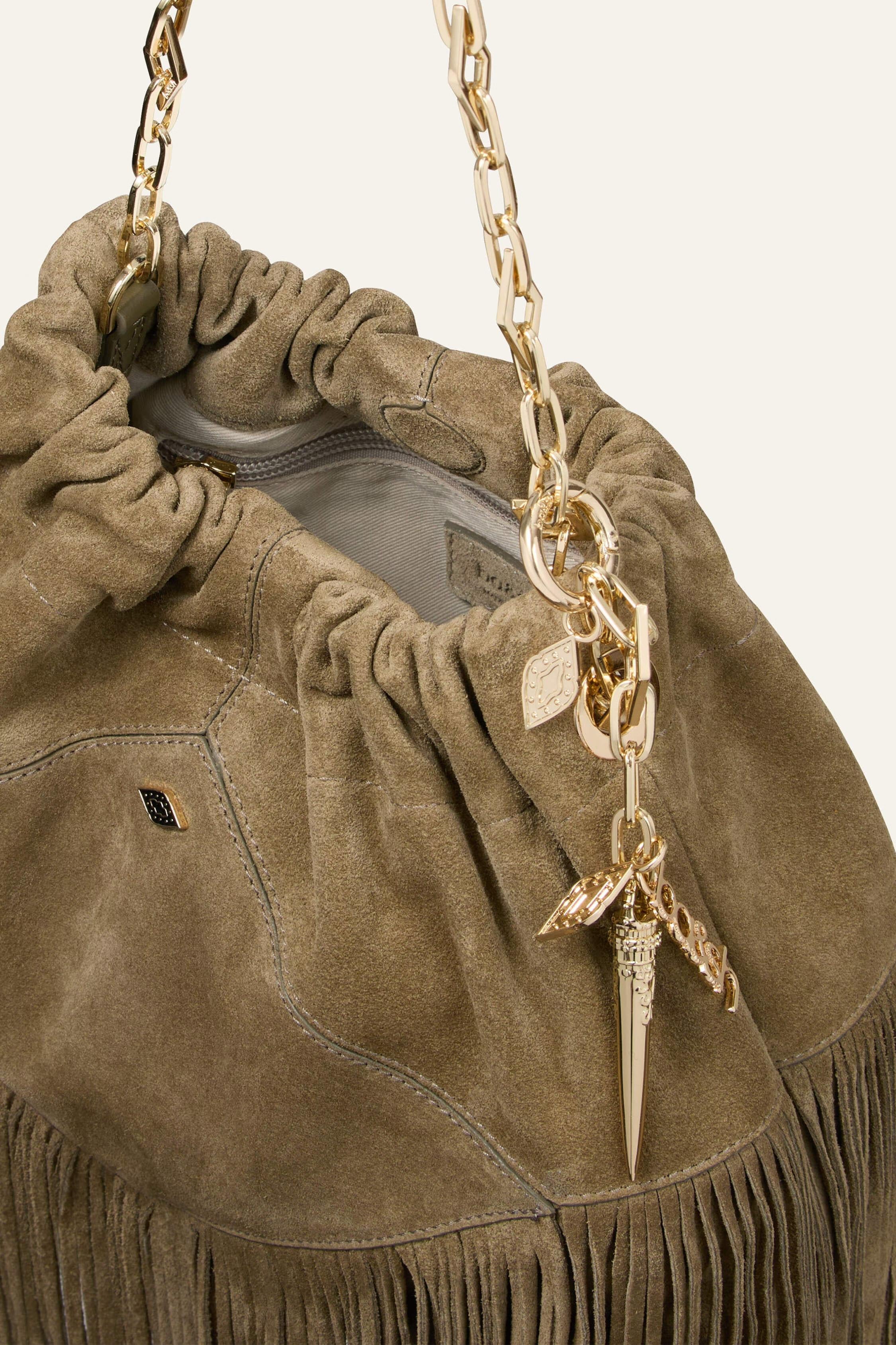 Mini Suede Bag June Green