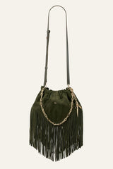 Mini Suede Bag June Green
