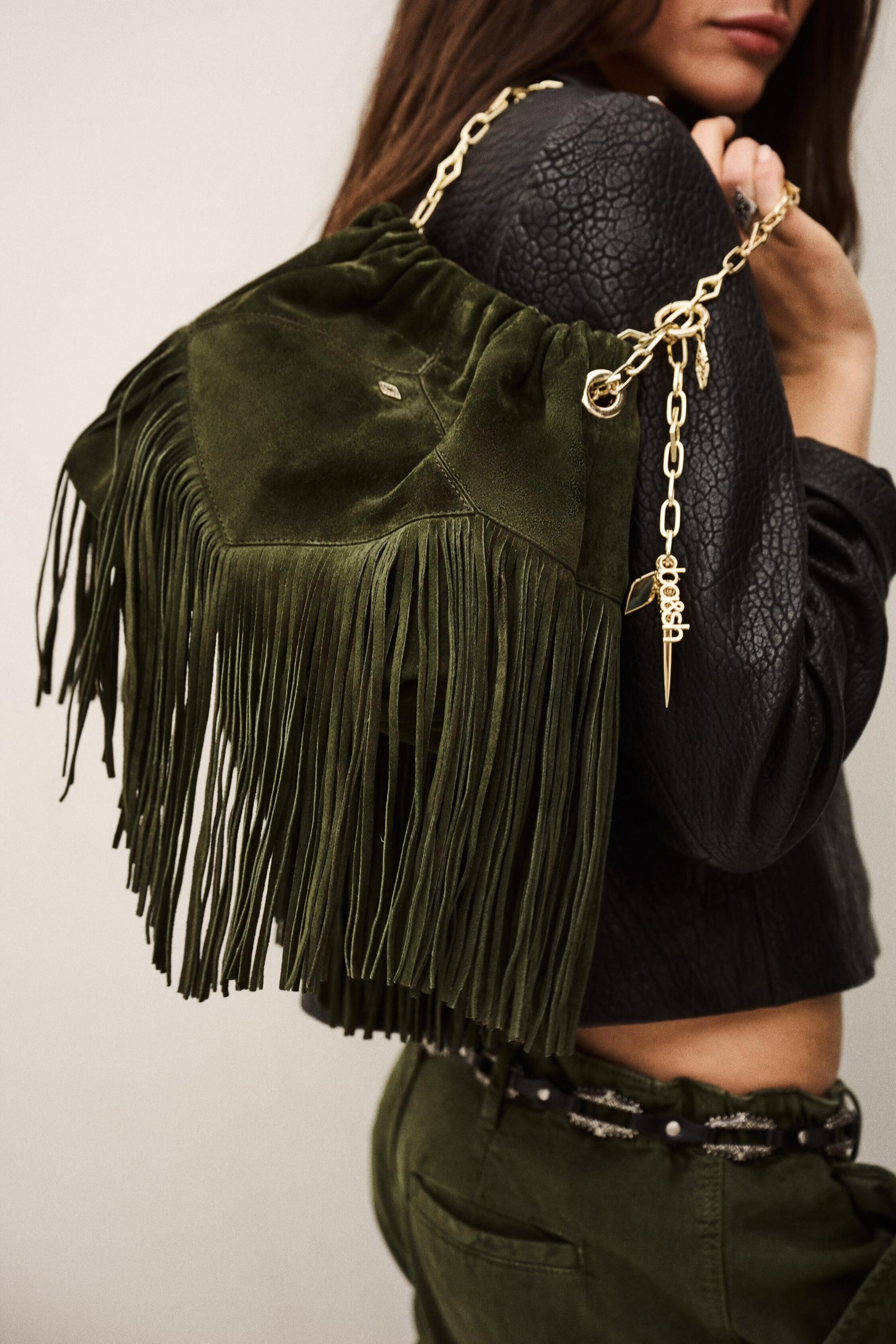 Mini Suede Bag June Green