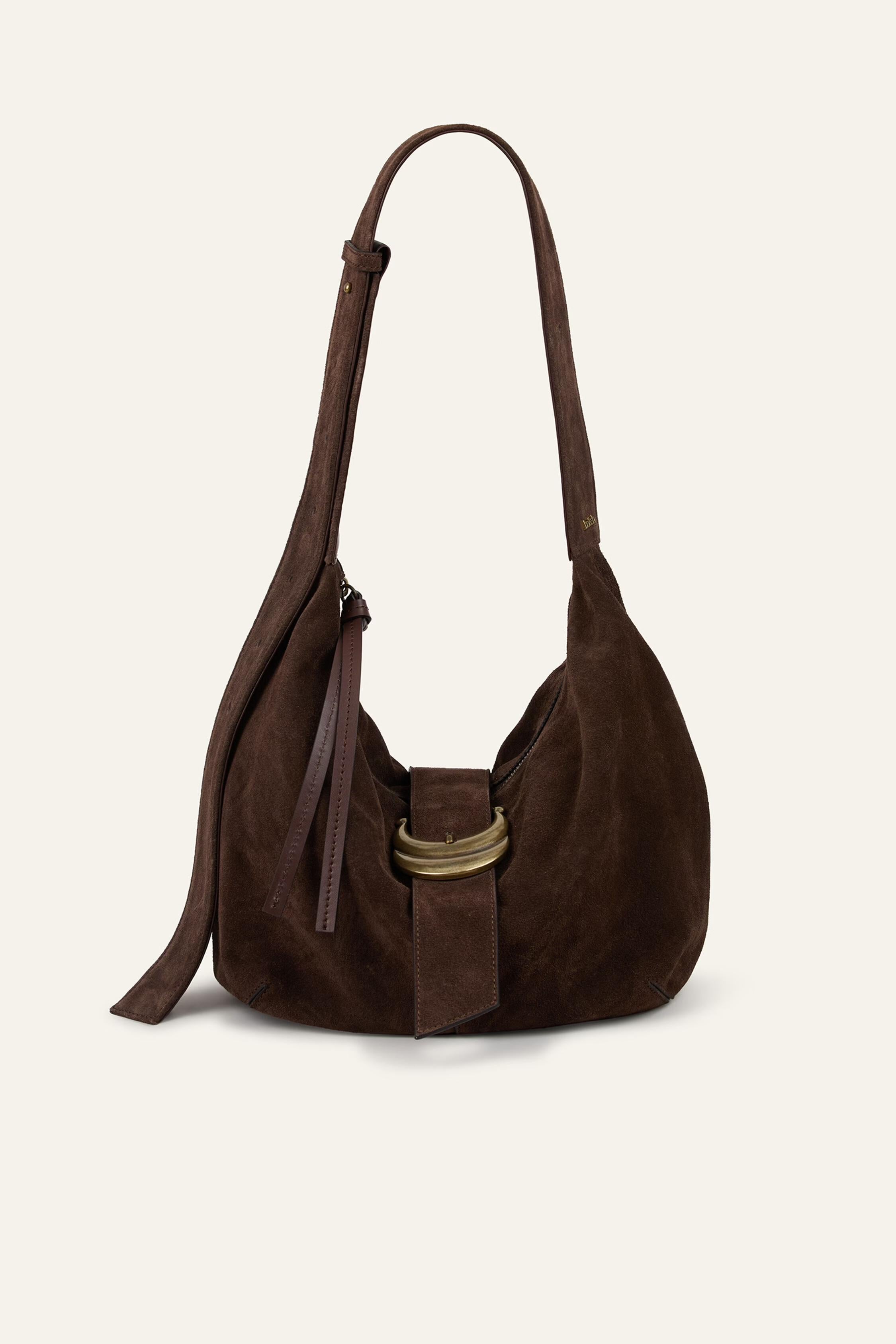 Suede Hobo Bag Youyou Brown