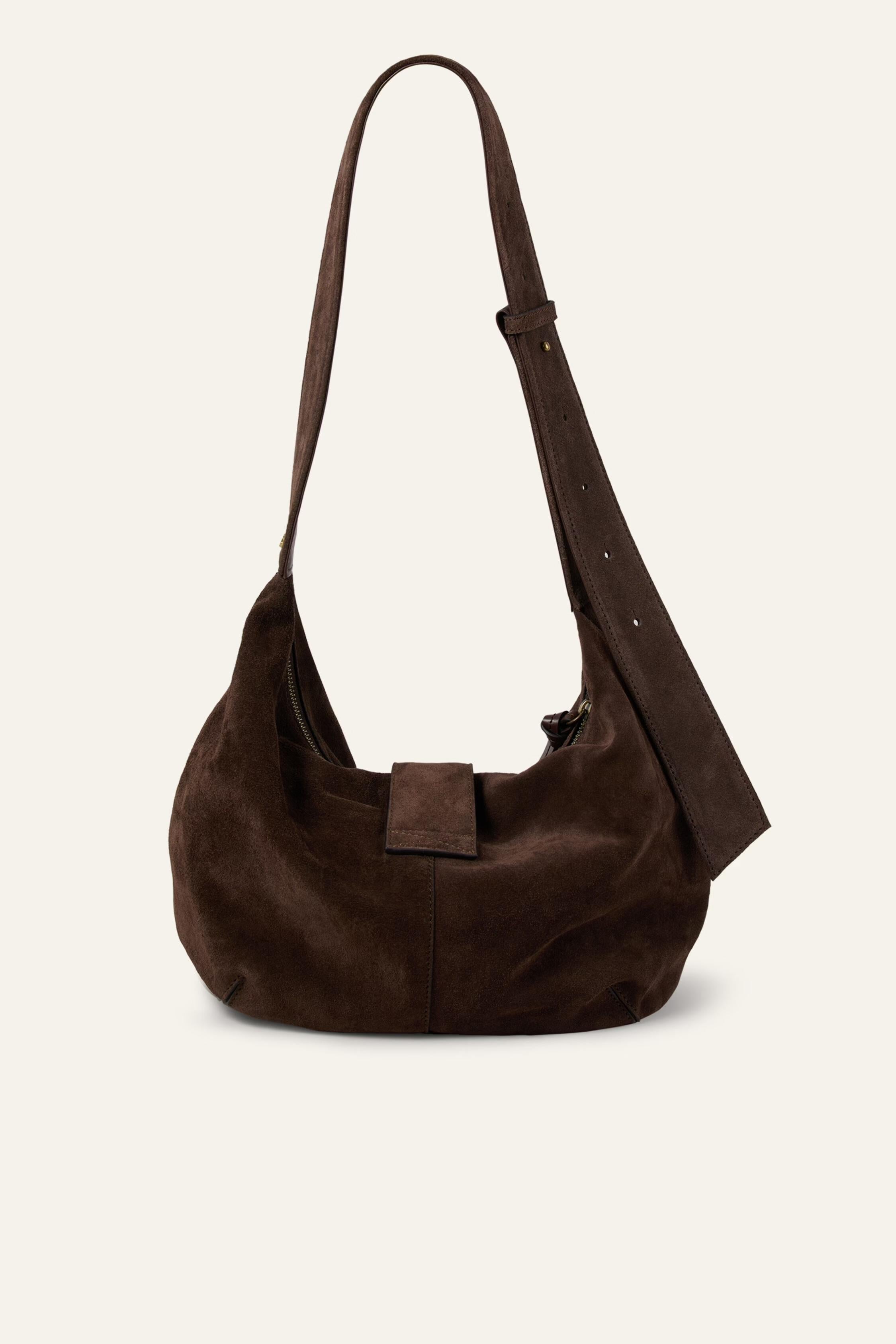 Suede Hobo Bag Youyou Brown