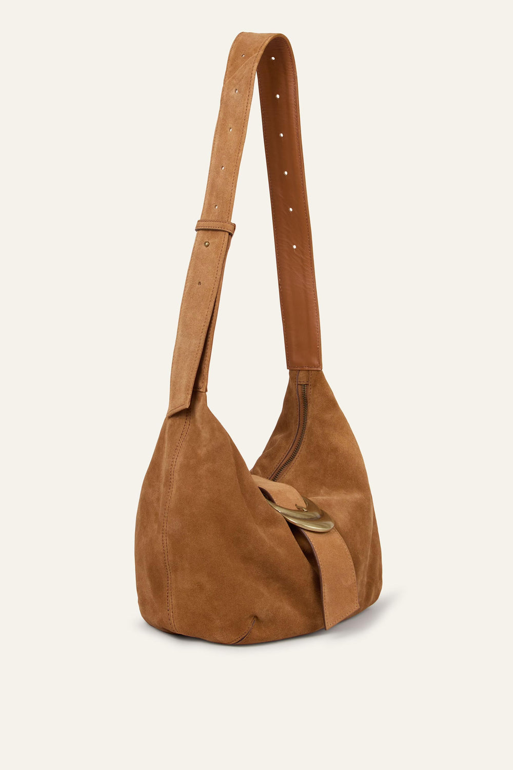 Suede Hobo Bag Youyou Brown