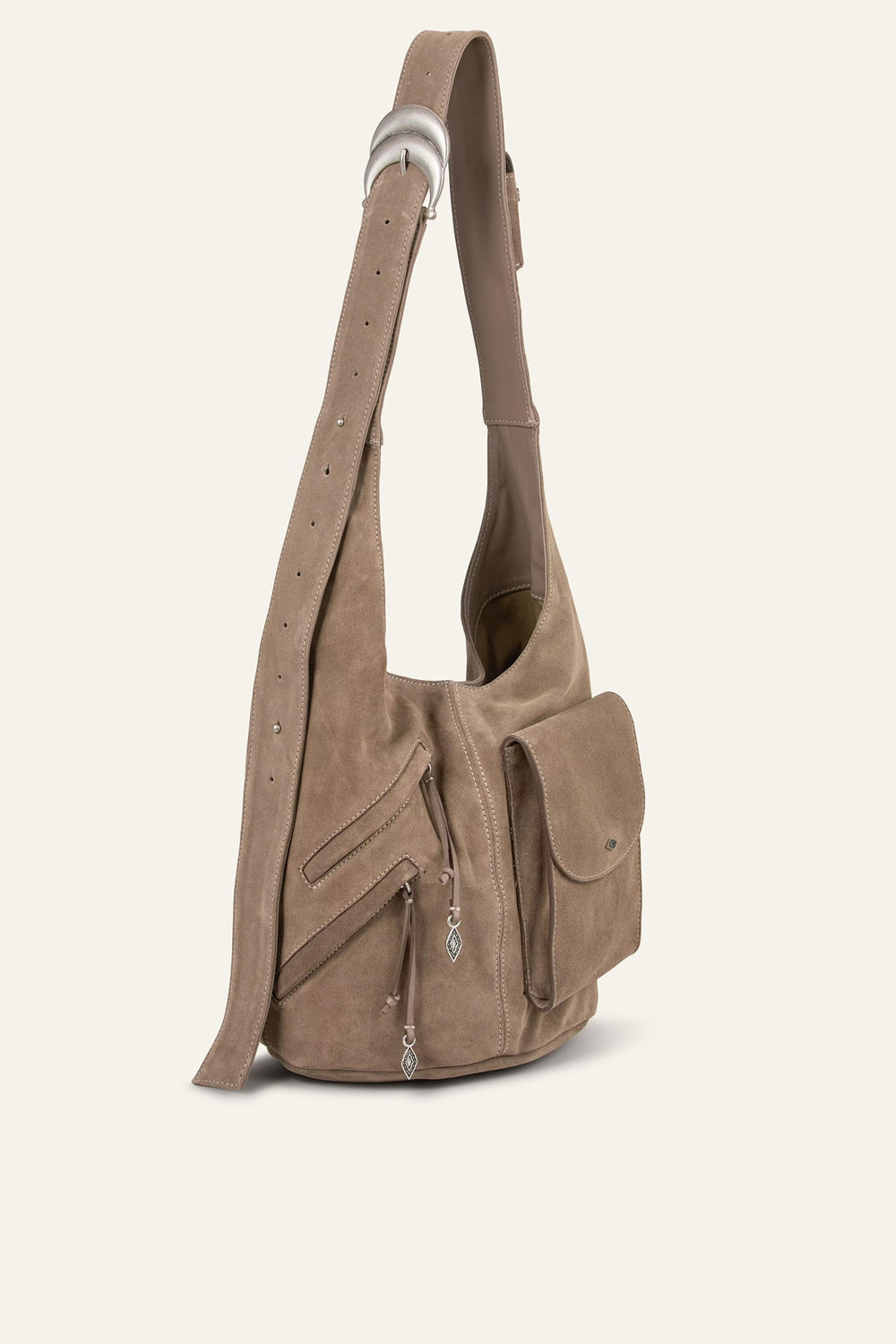 Suede Bucket Bag Youyou Gray