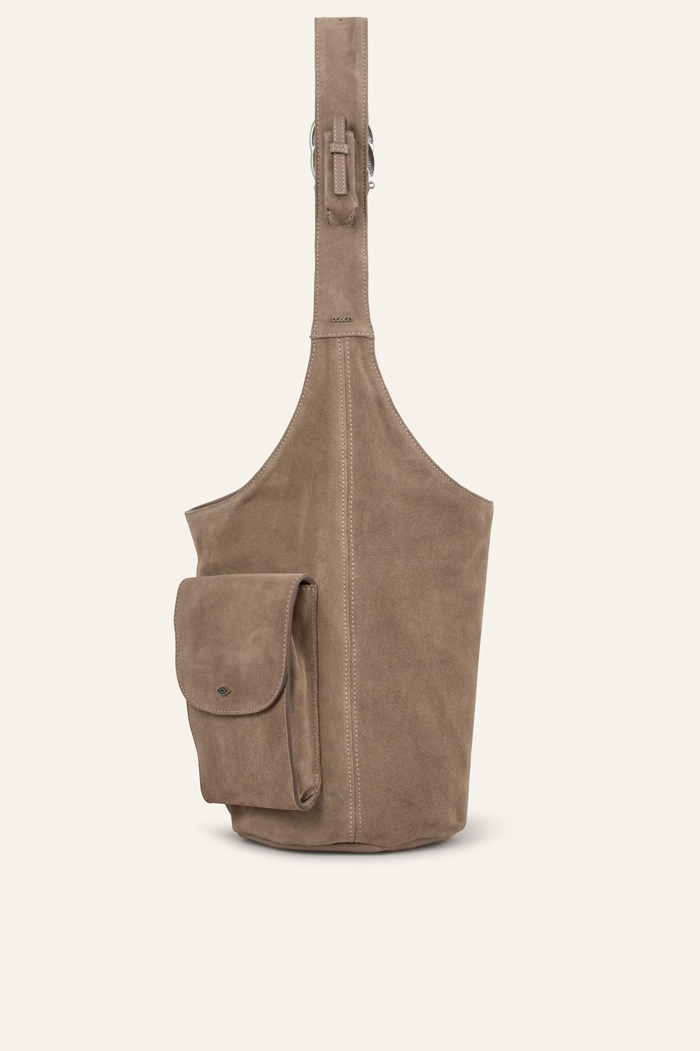 Suede Bucket Bag Youyou Gray