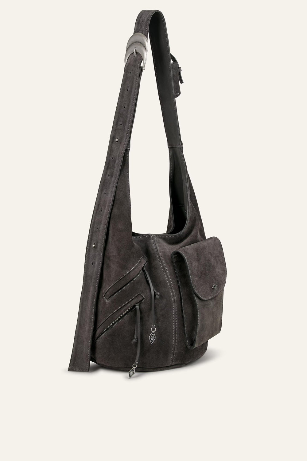 Multi-Pocket Bucket Bag Youyou Gray