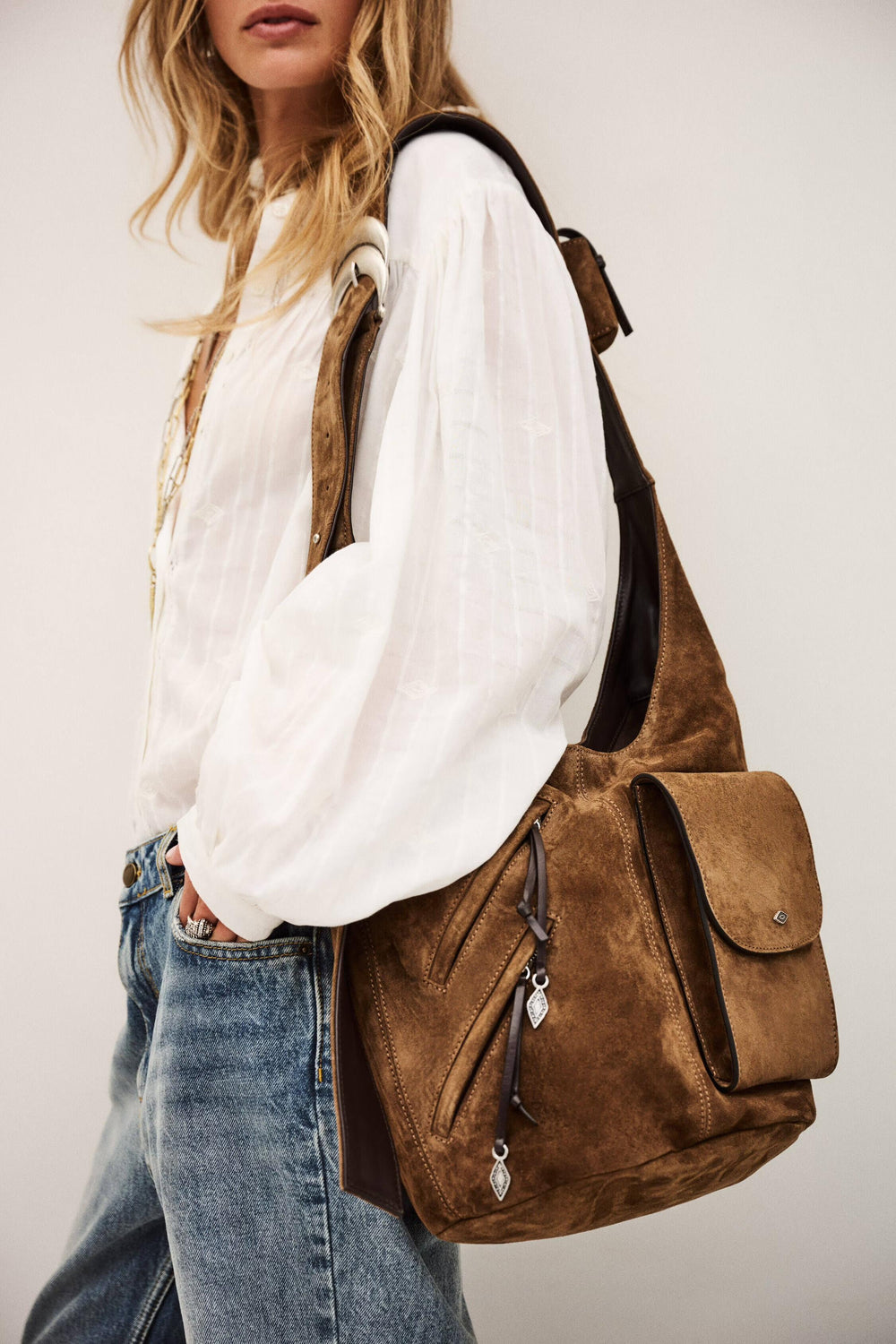 Multi-Pocket Bucket Bag Youyou Brown