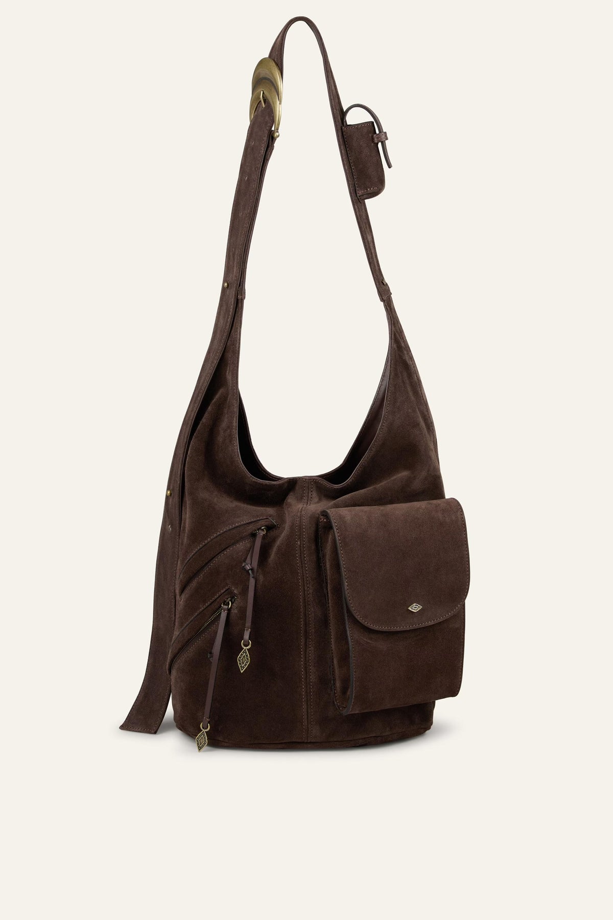 Multi-Pocket Bucket Bag Youyou Brown