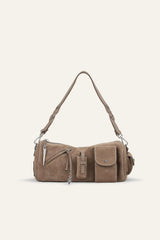 Suede Baguette Bag Beni Gray