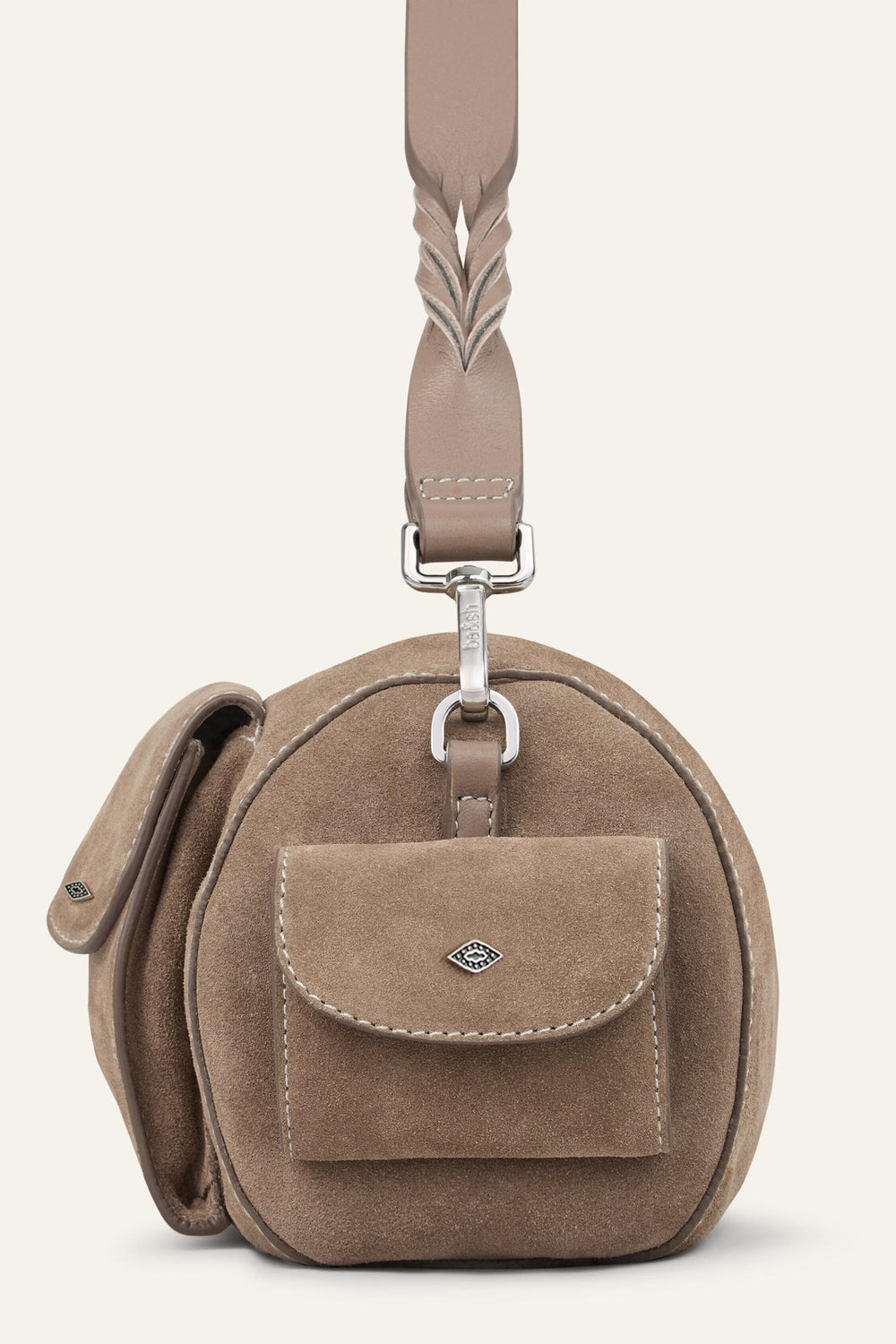 Suede Baguette Bag Beni Gray