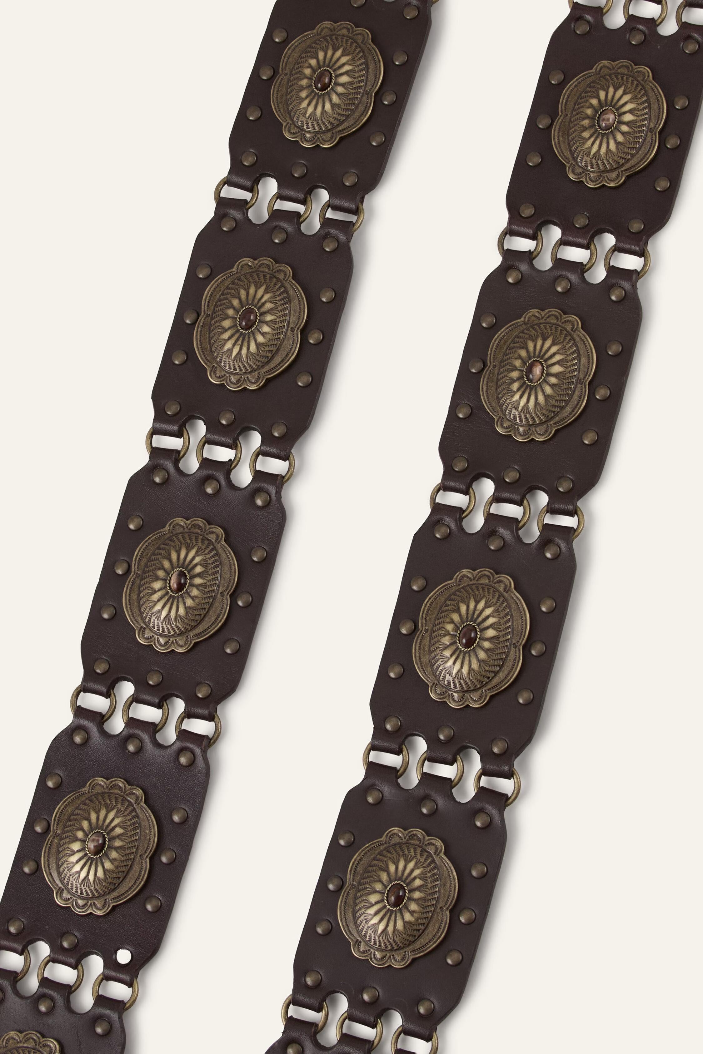 Western Leather Belt Besty Brown