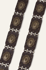 Western Leather Belt Besty Brown