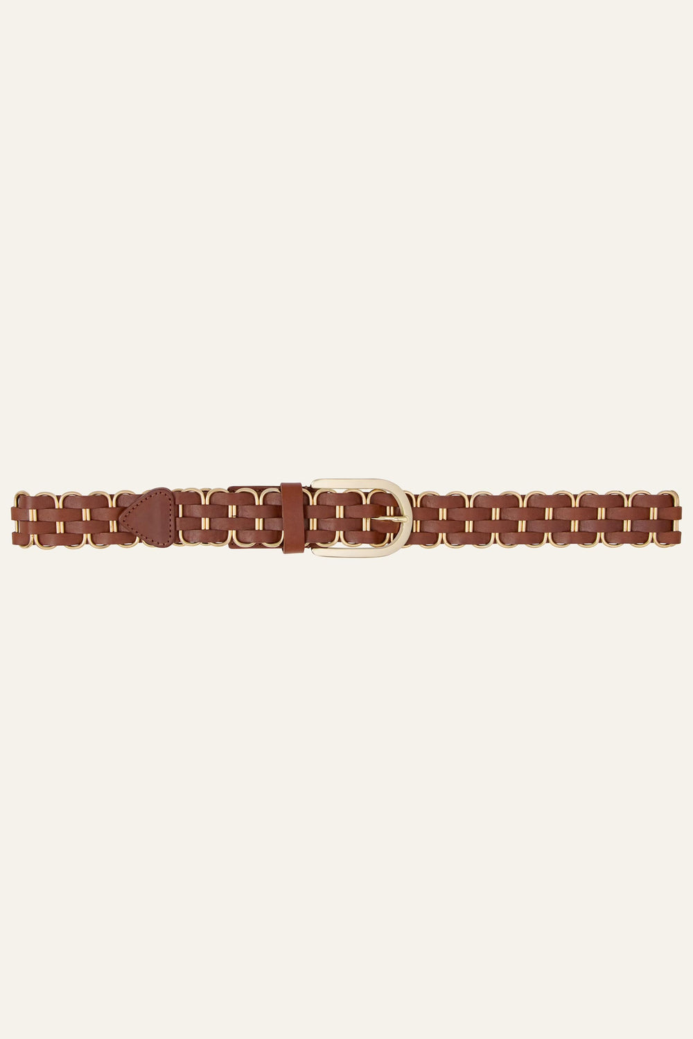 Braided Leather Belt Beck Brown