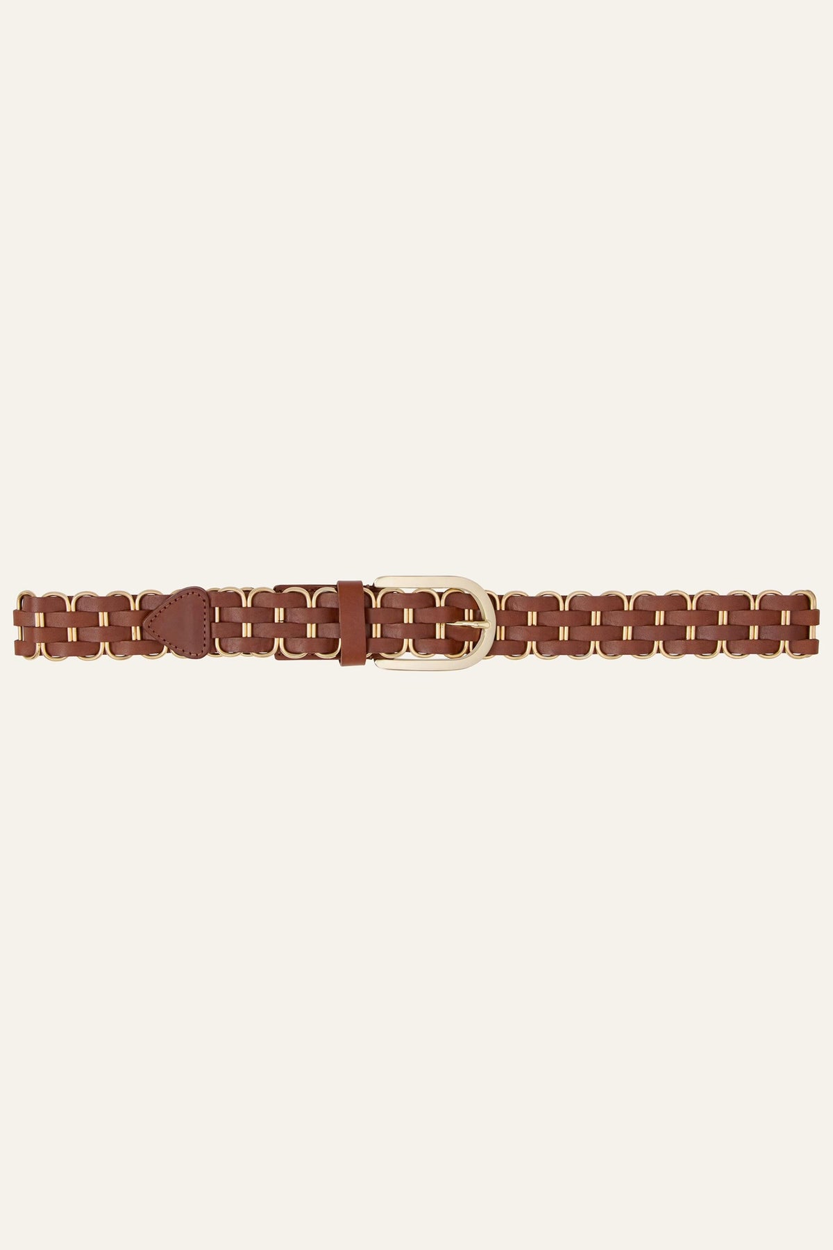 Braided Leather Belt Beck Brown