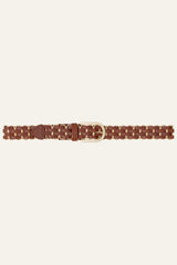 Braided Leather Belt Beck Brown