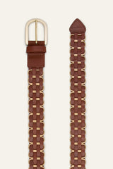 Braided Leather Belt Beck Brown
