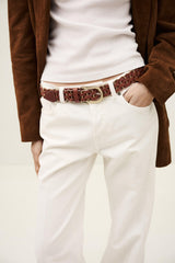 Braided Leather Belt Beck Brown