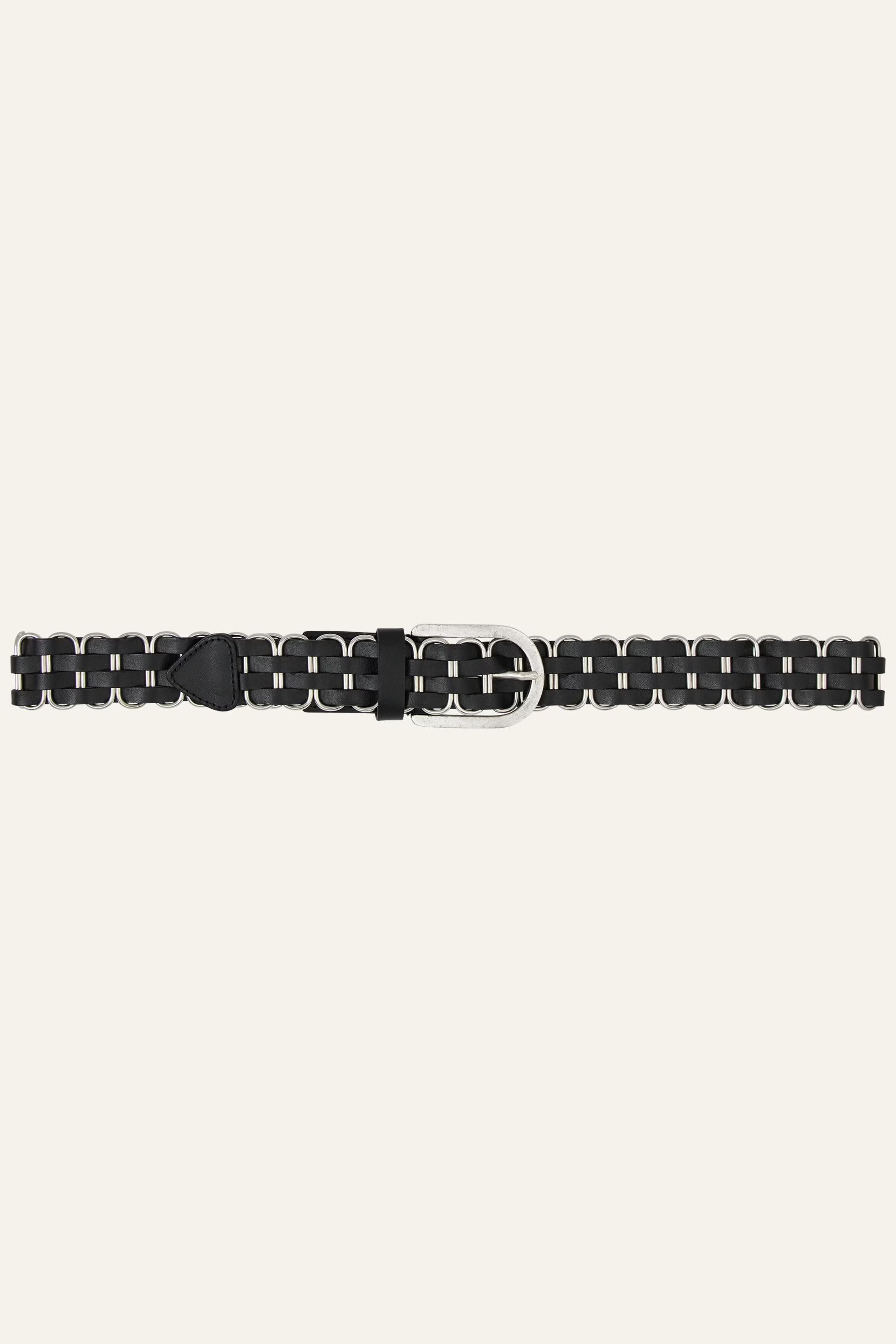 Braided Leather Belt Beck Black