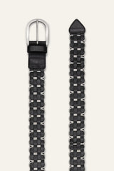 Braided Leather Belt Beck Black
