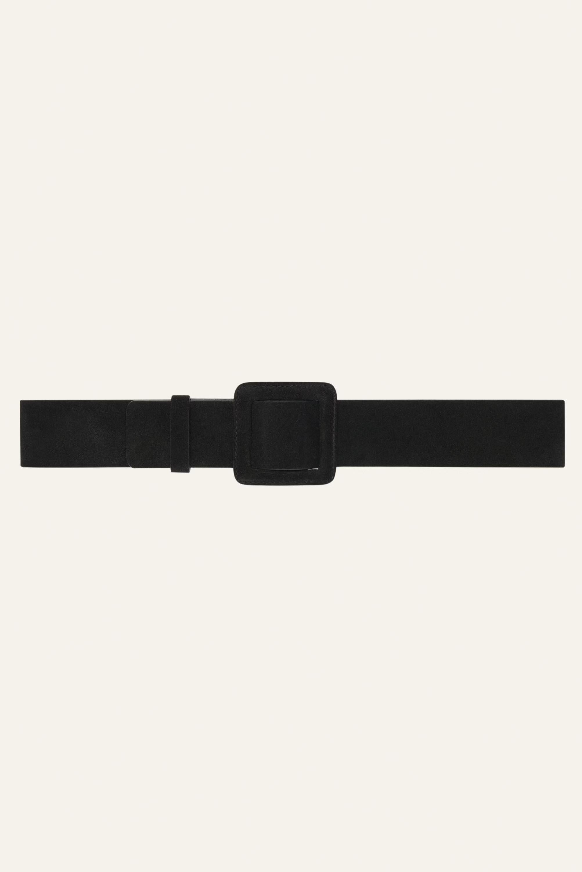 Suede Square Buckle Belt Betty Black