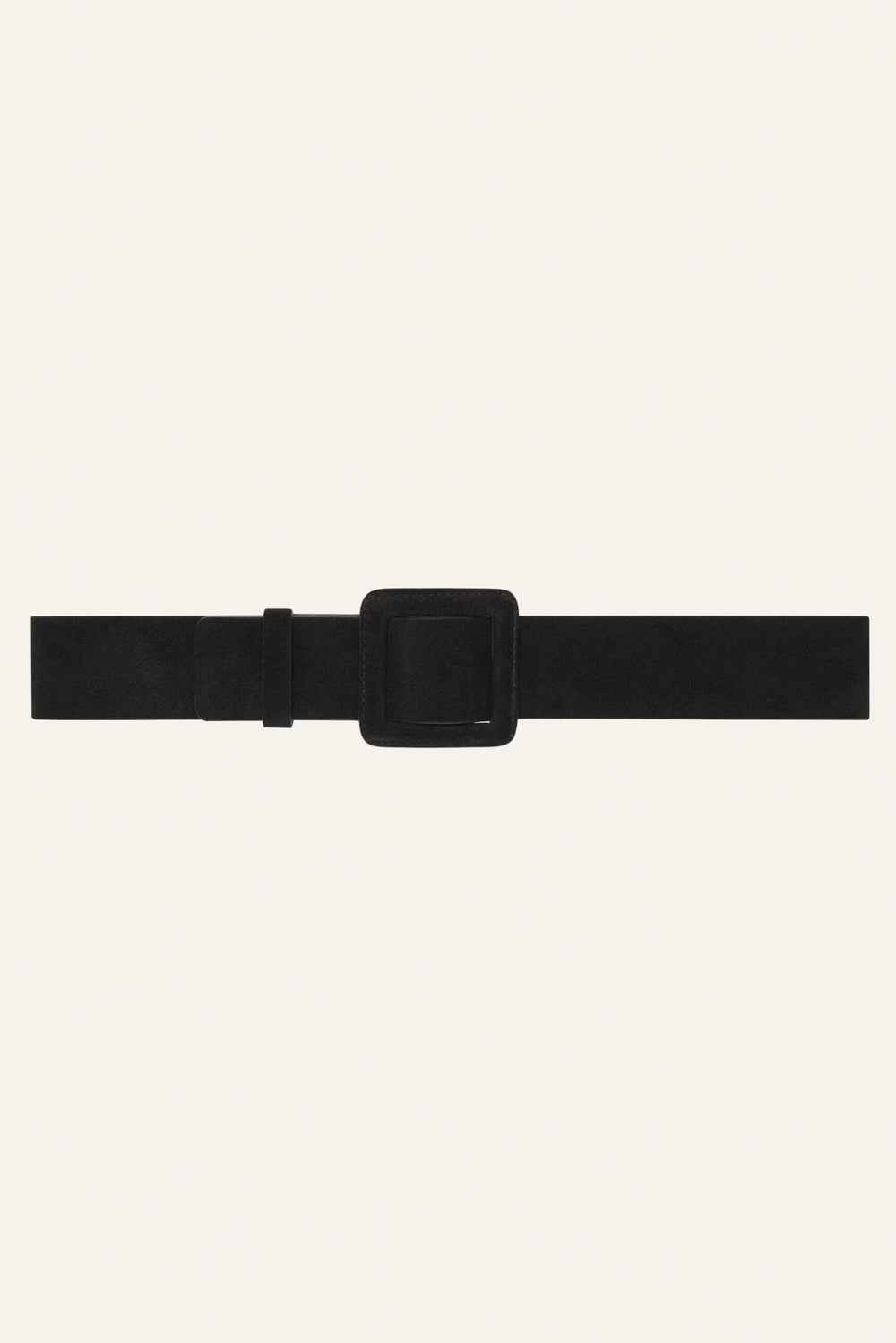 Suede Square Buckle Belt Betty Black
