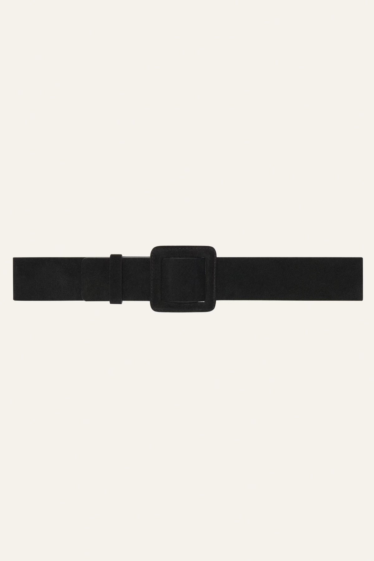 Suede Square Buckle Belt Betty Black
