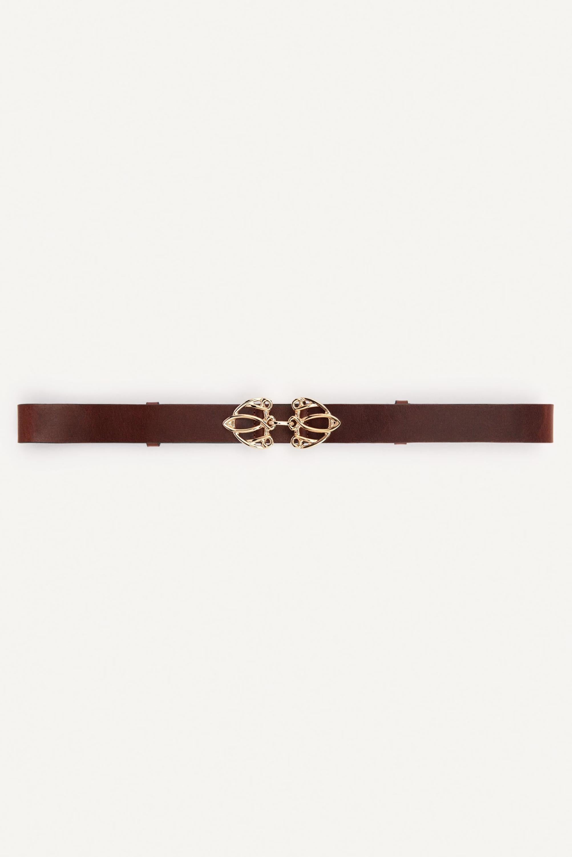 Belt With Finely Crafted Buckle Bilissi Brown