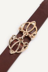 Belt With Finely Crafted Buckle Bilissi Brown