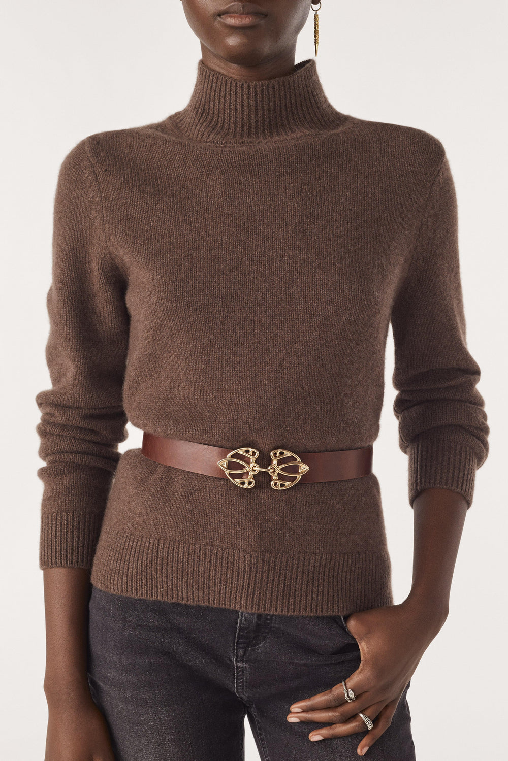 Belt With Finely Crafted Buckle Bilissi Brown