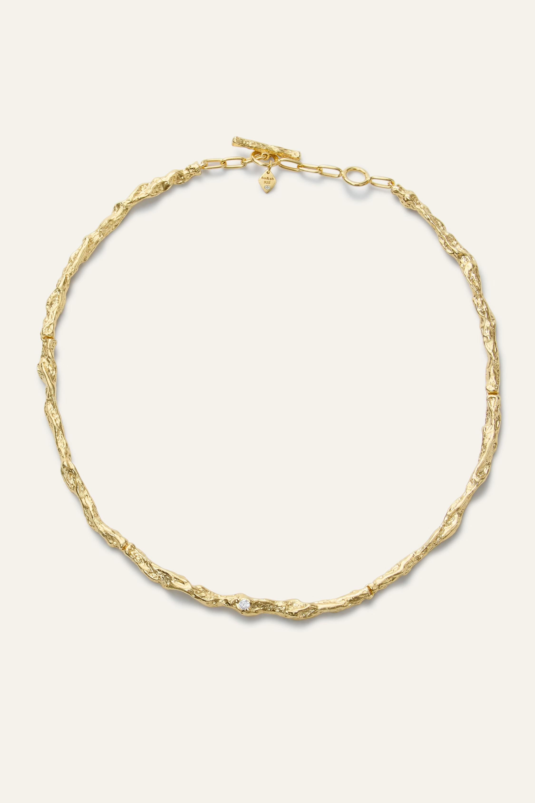 Zircon Chain Necklace Wendy Gold