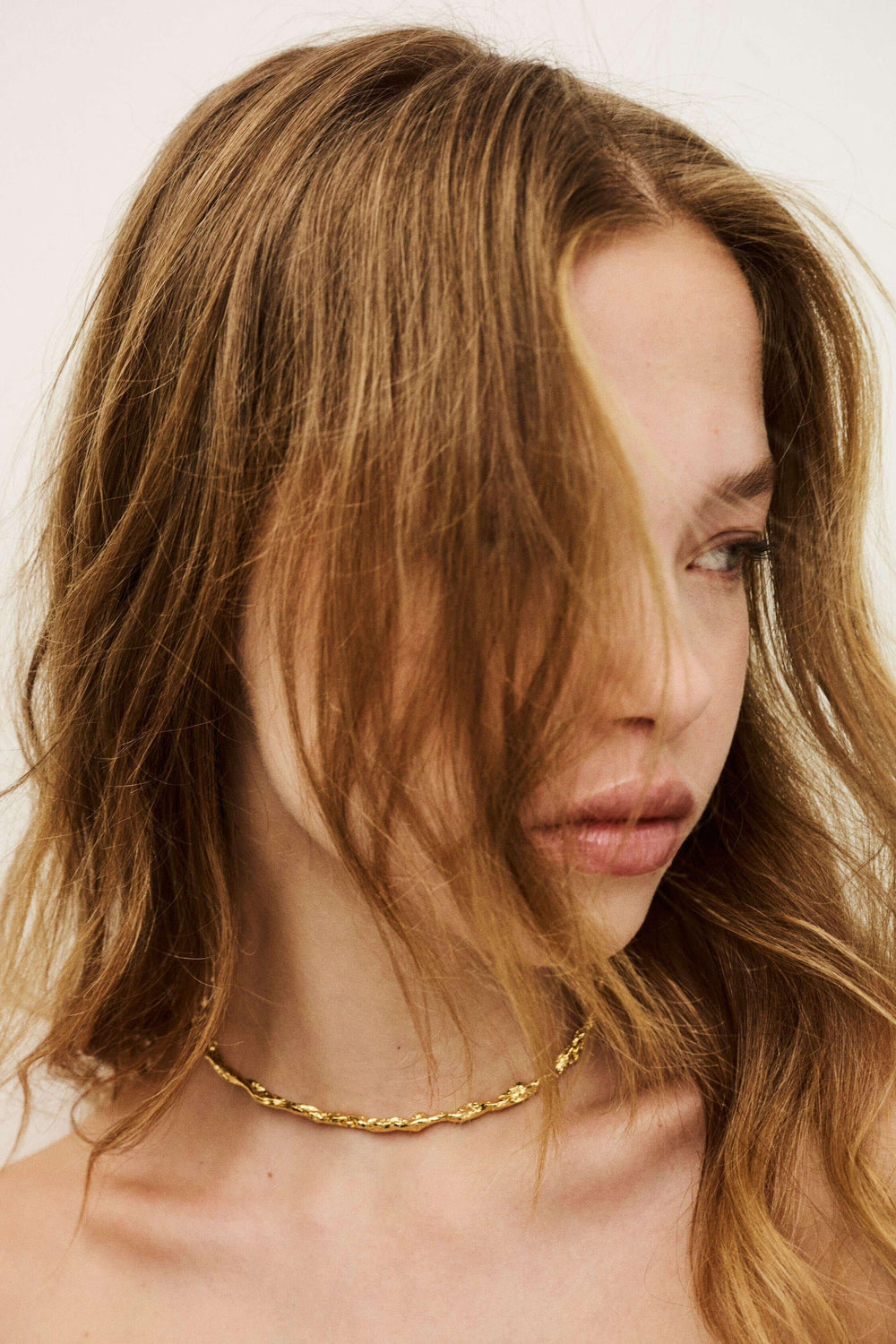 Zircon Chain Necklace Wendy Gold