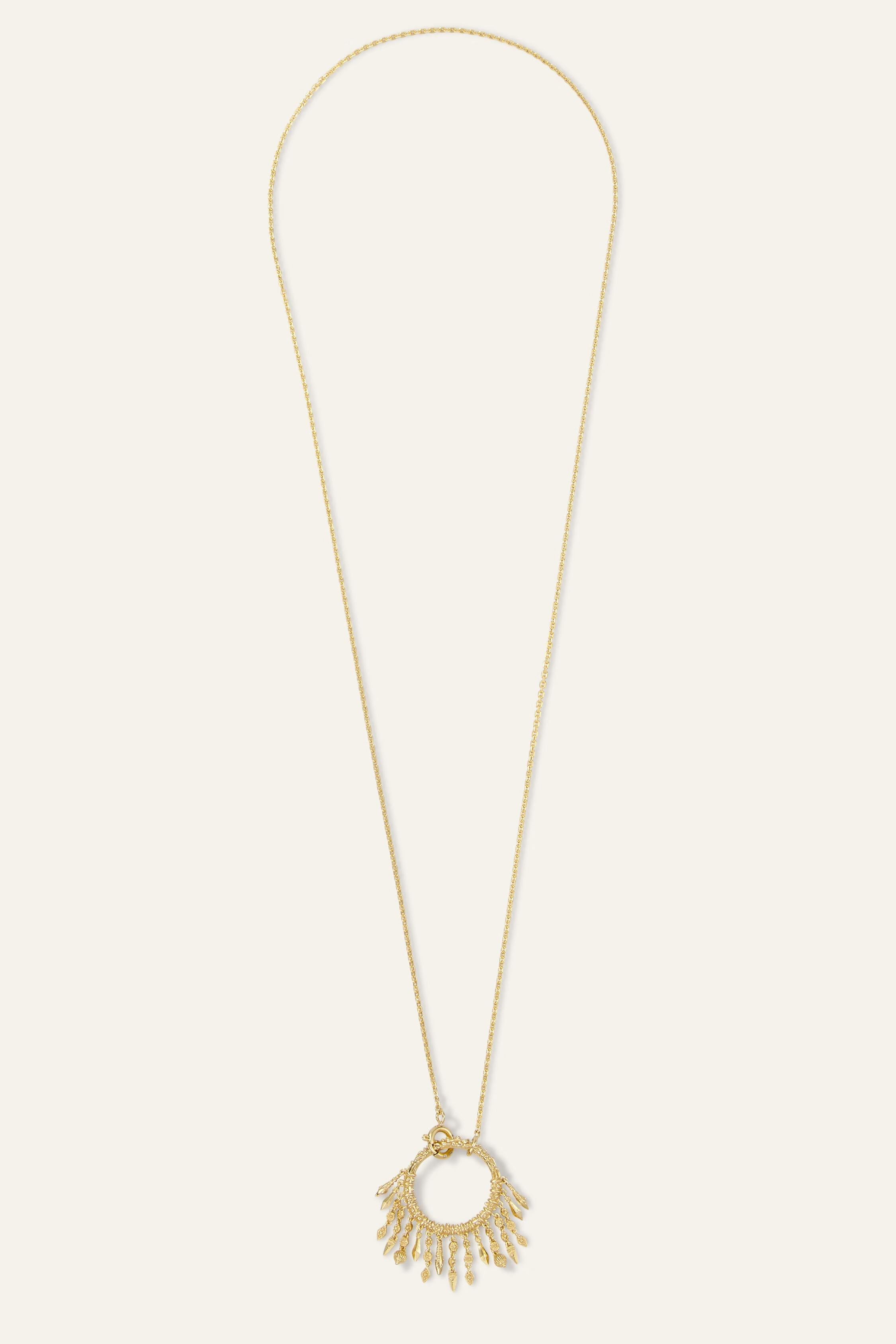 Long Ring Necklace Lina Gold