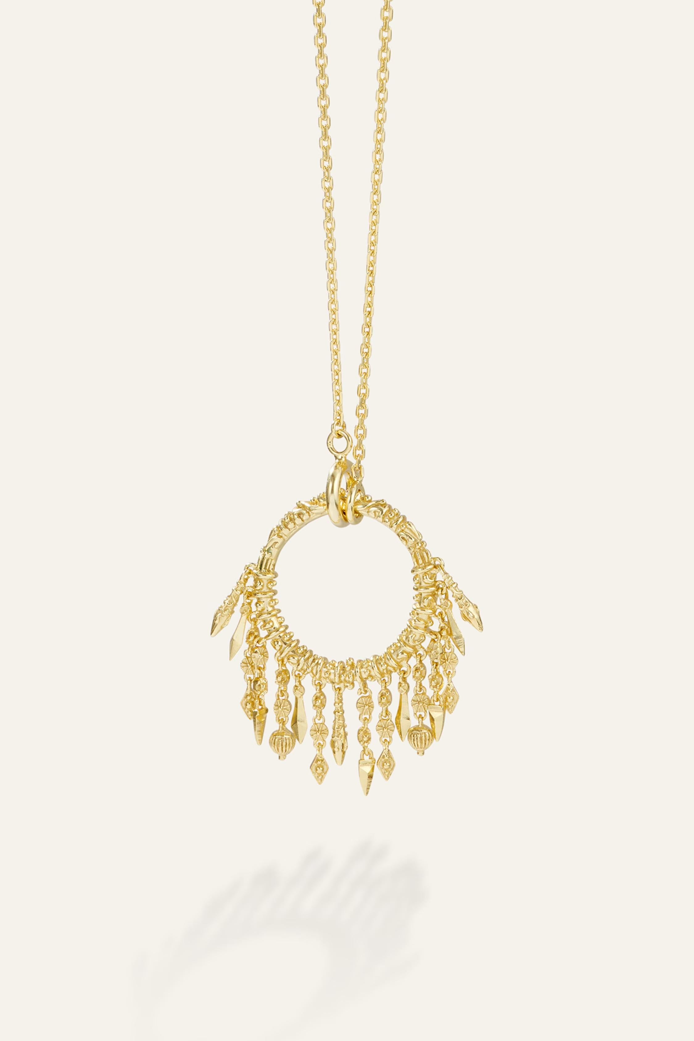 Long Ring Necklace Lina Gold