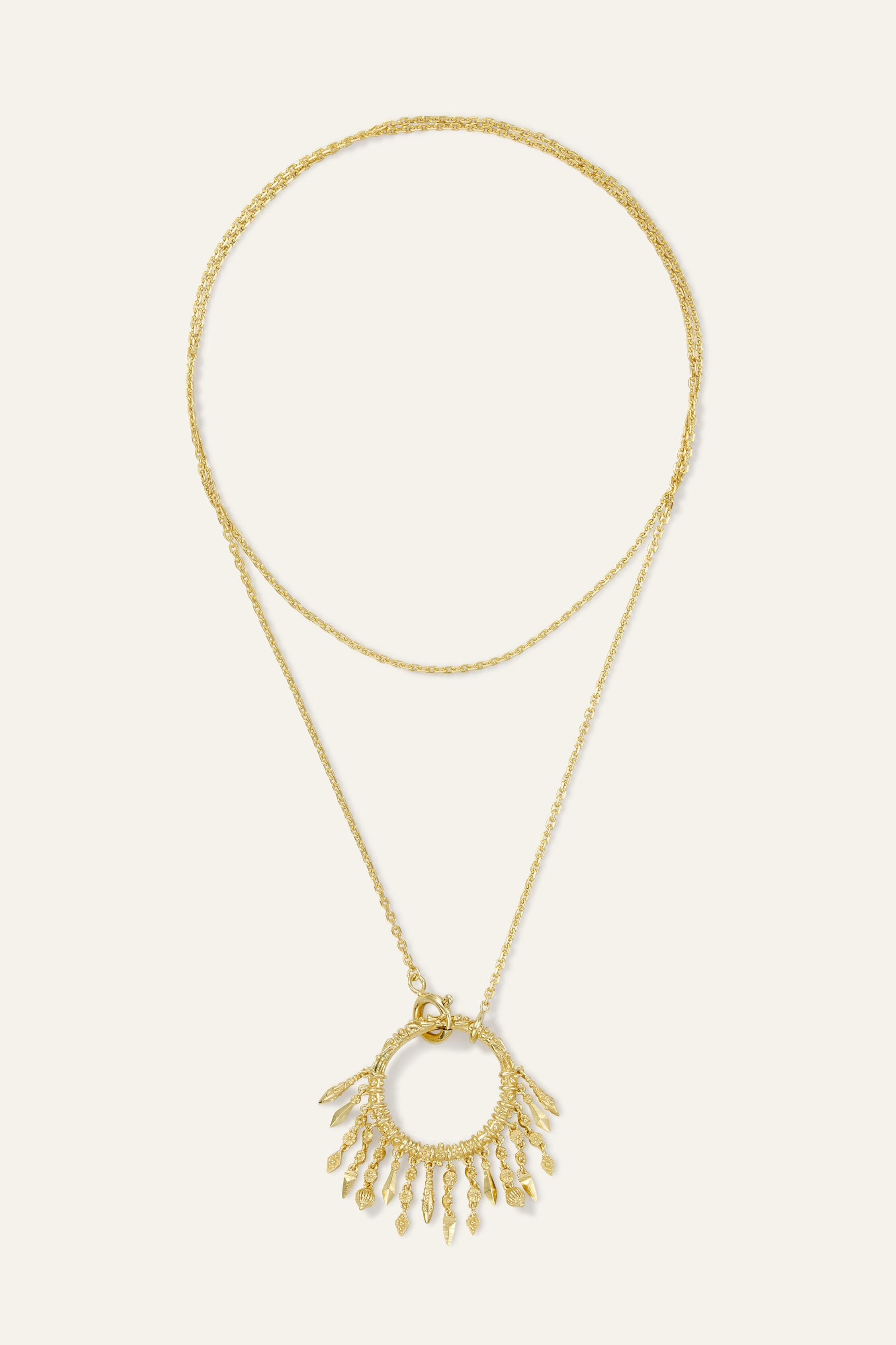 Long Ring Necklace Lina Gold