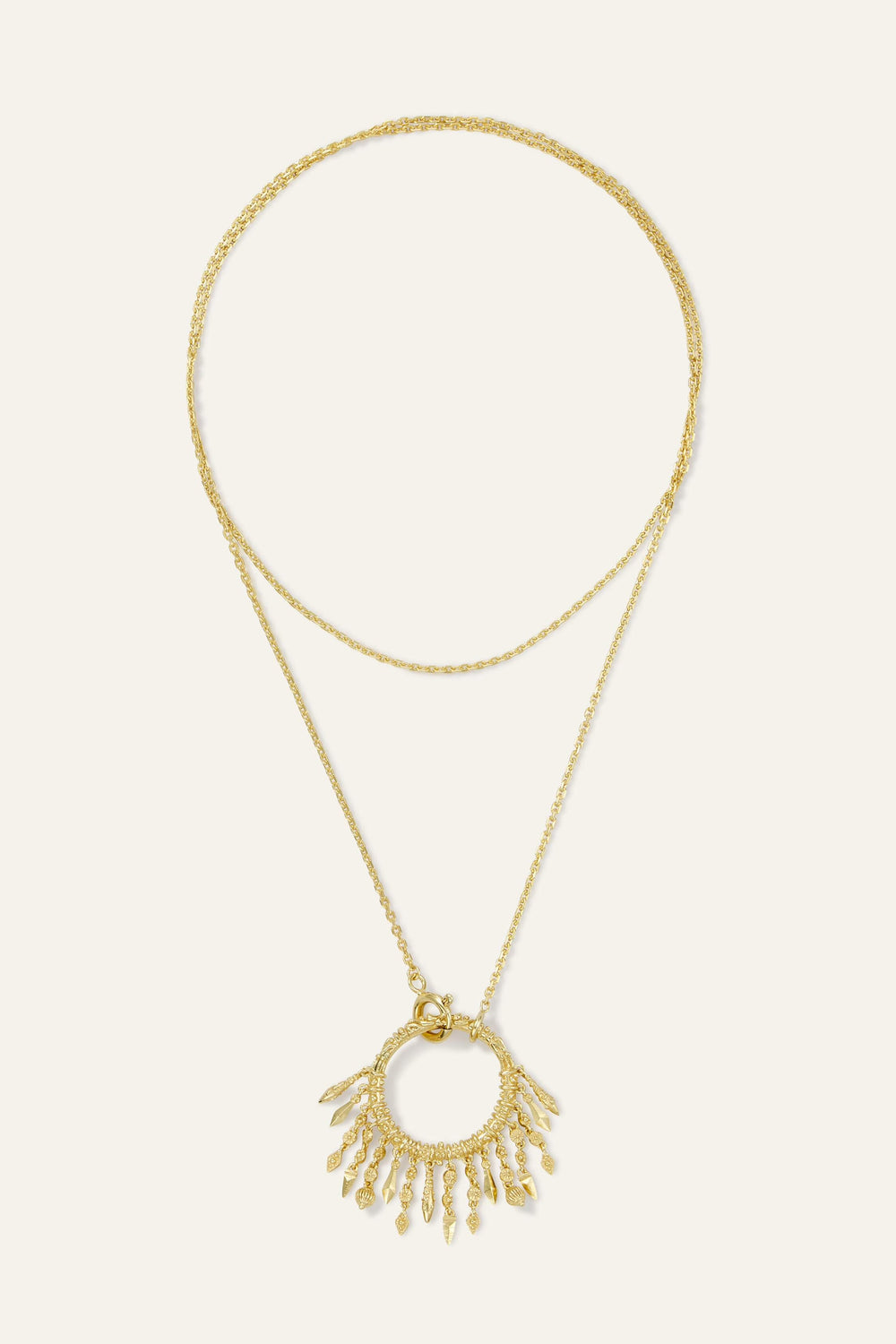 Long Ring Necklace Lina Gold